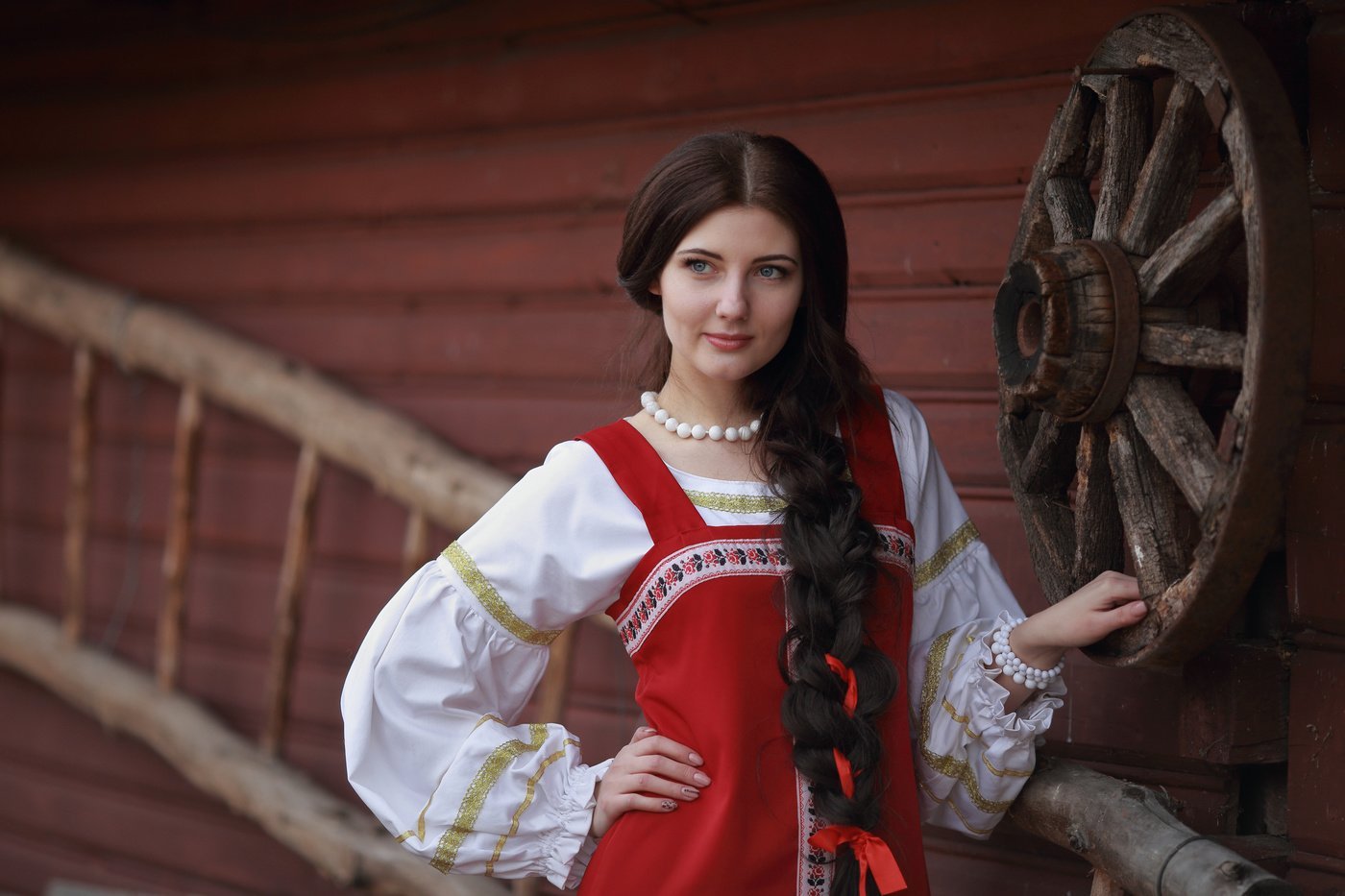 Girls in Slavic costumes’s look of the day — catch her live in Vishakhapatnam